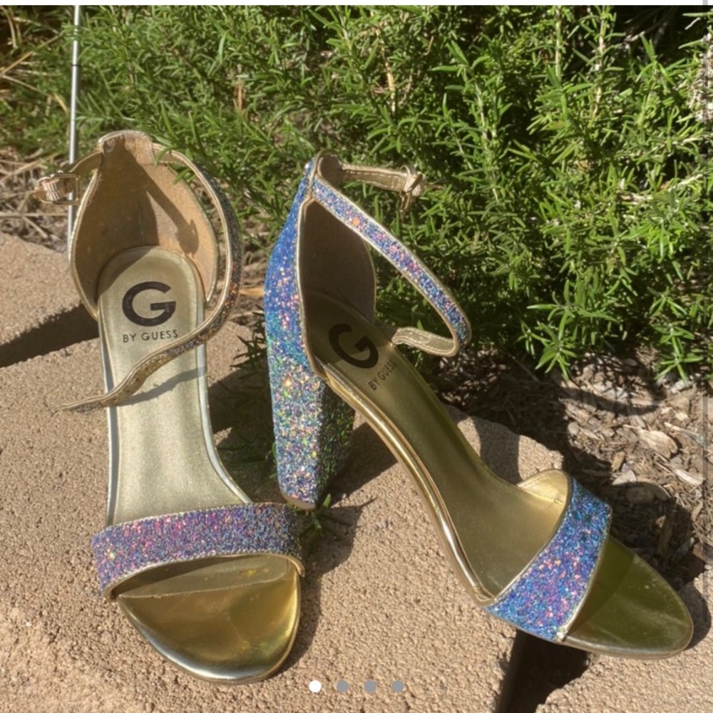 Guess brand glitter heels